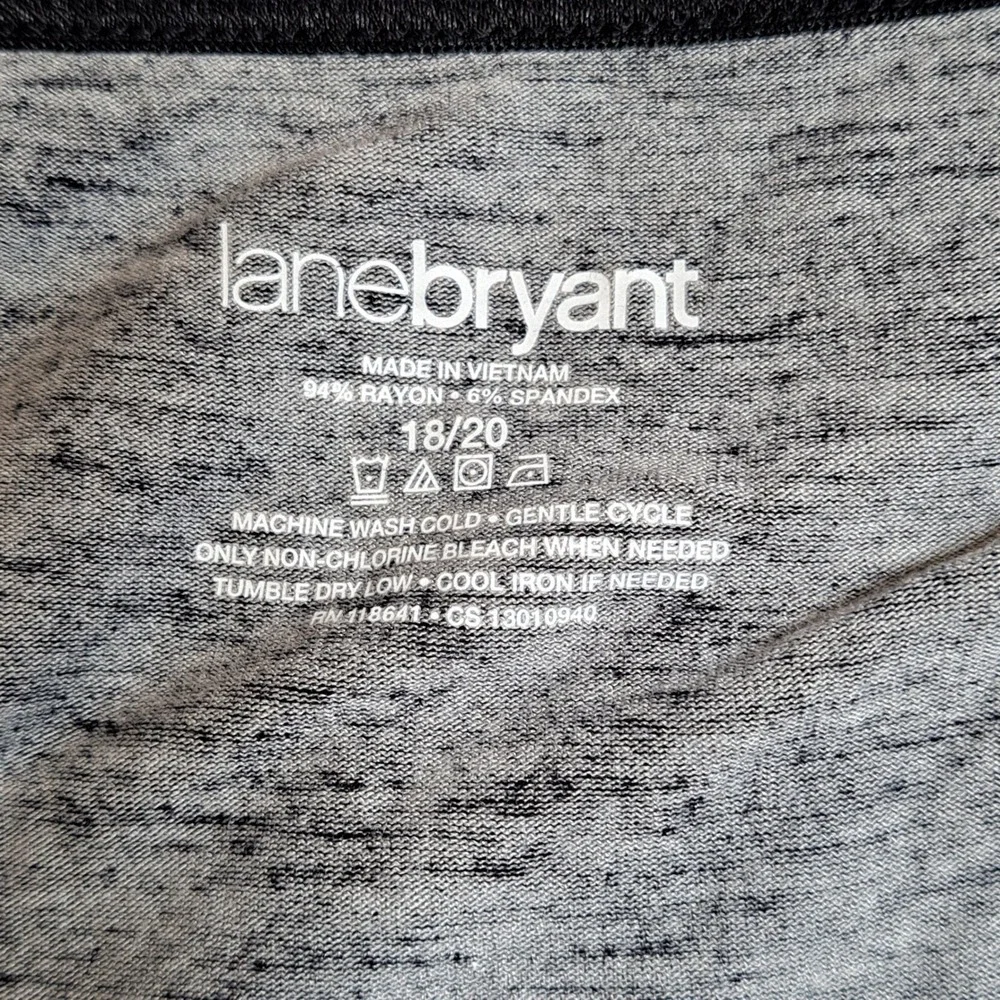 Lane Bryant Cami Womens 18 20 Black Floral Lace Trim V Neck Sleeveless Tank Top - Picture 10 of 13